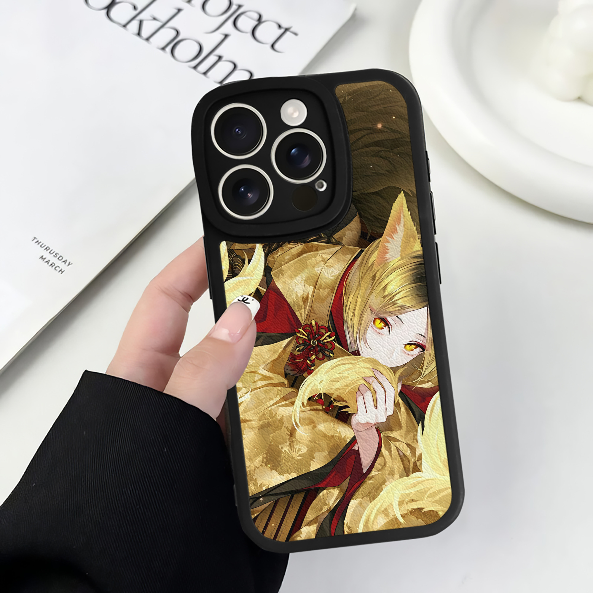 （画像用） 刀剣乱舞 Touken Ranbu 【iPhone 16シリーズ対応】シリコンスマホケース（レザー調） 材質：シリコン